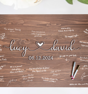 Wood Slab Guest Book for Wedding | Unique Guest Book Ideas